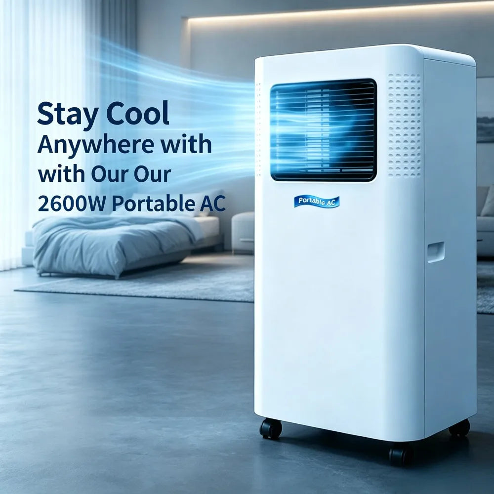 Climatiseur Portable 9000 BTU — Affichage LED & Télécommande Incluse
