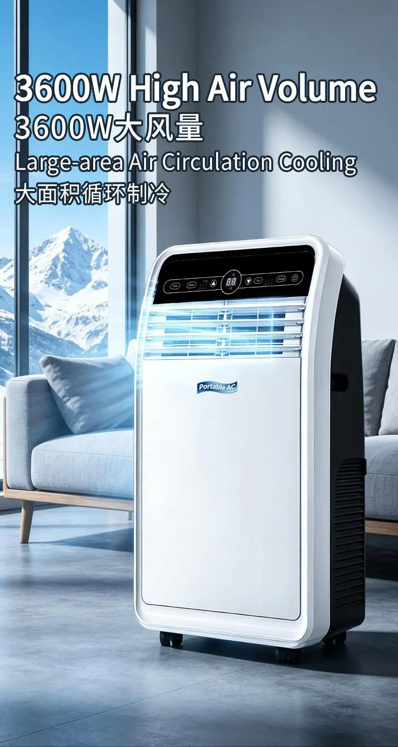 Climatiseur Mobile Tout-en-Un — Sans Unité Extérieure, Installation Libre