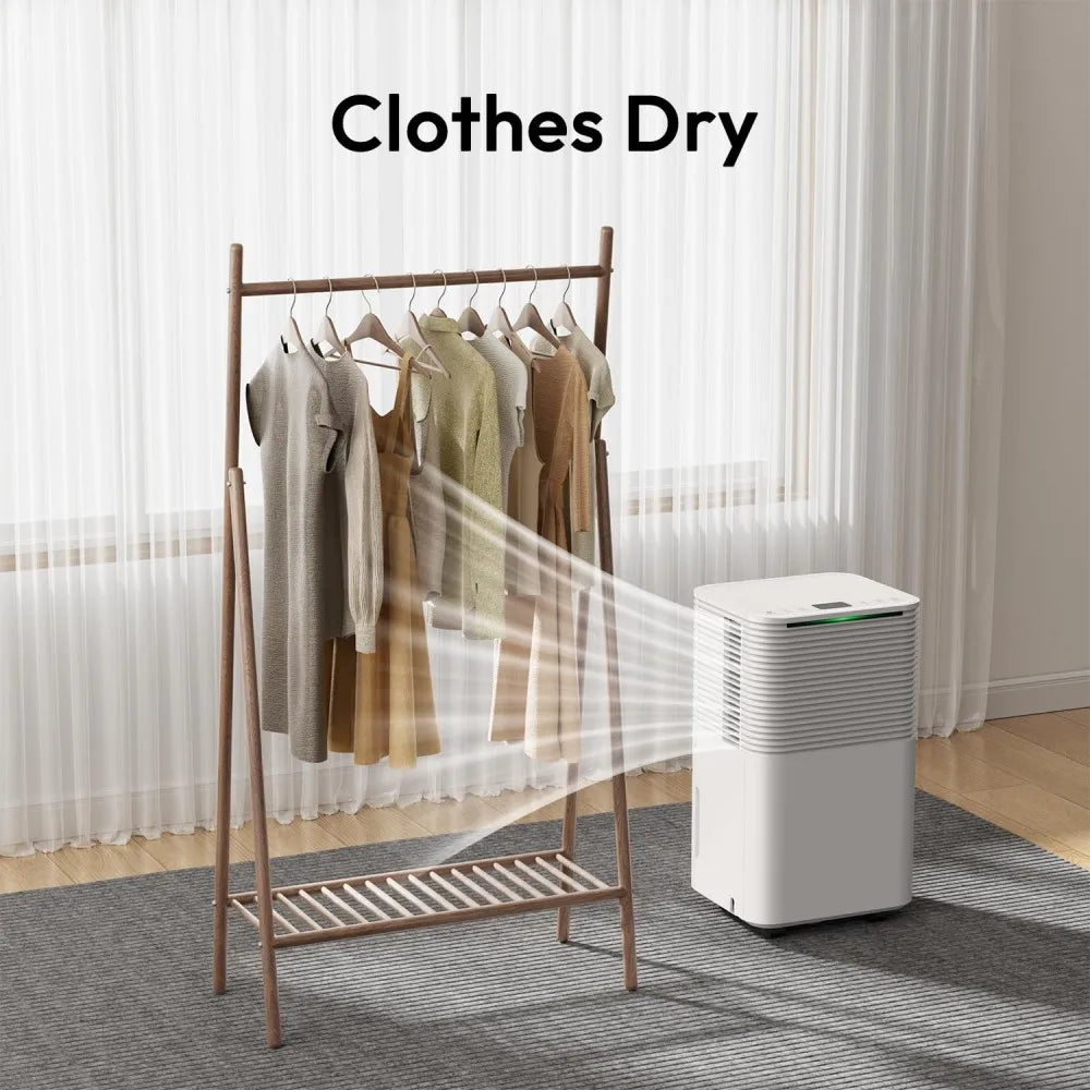 Déshumidificateur 12L/Jour — 3 Modes, Silencieux & Connecté