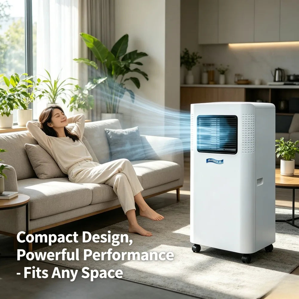 Climatiseur Portable 9000 BTU — Affichage LED & Télécommande Incluse