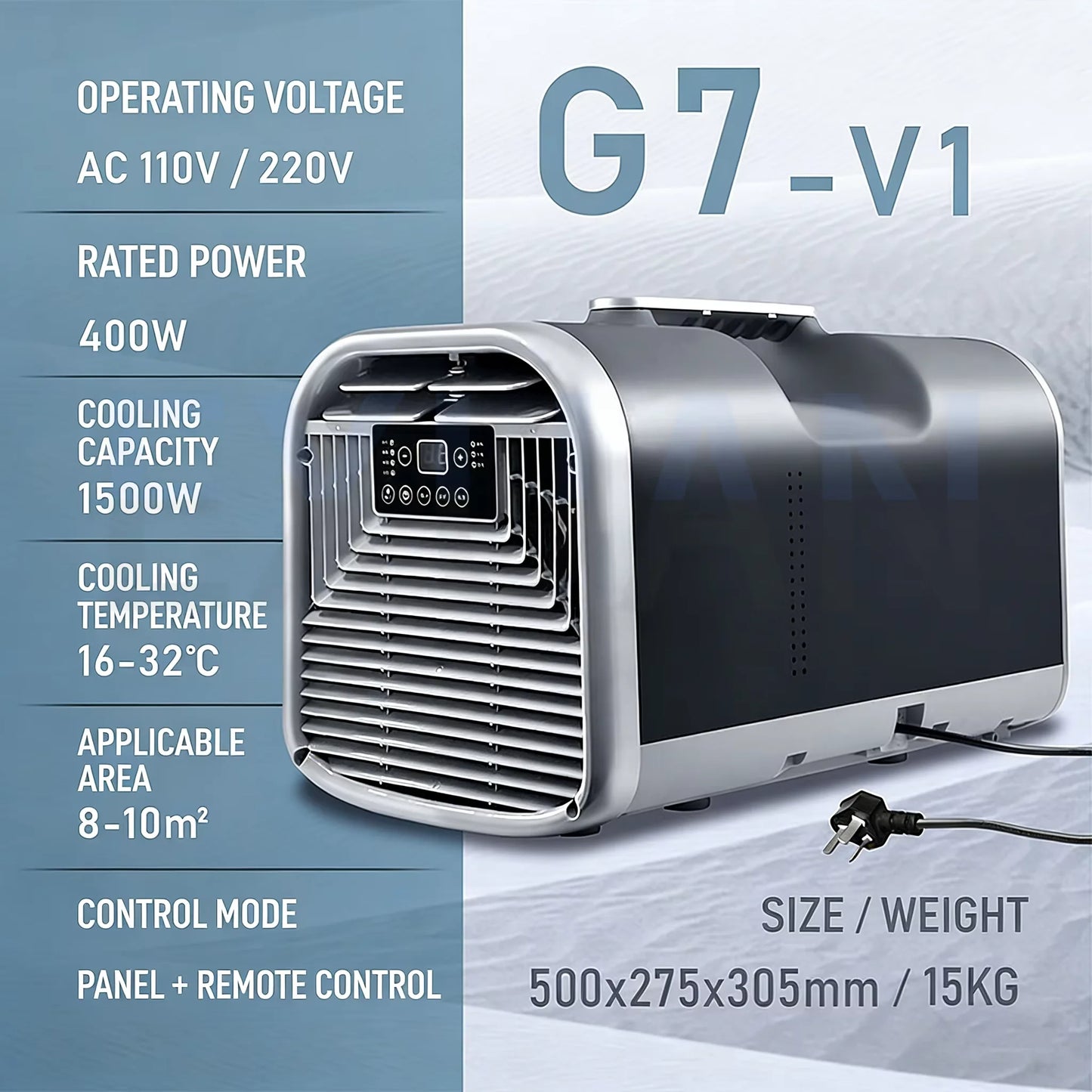 Climatiseur Portable 4500 BTU — Refroidissement Rapide & Silencieux