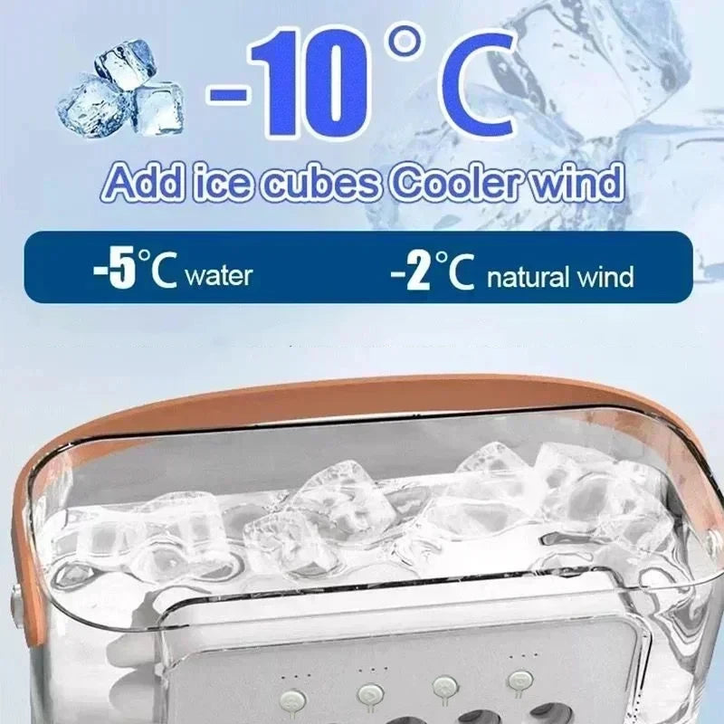 Refroidisseur d'Air 3-en-1 — Ventilateur, Humidificateur & Veilleuse LED