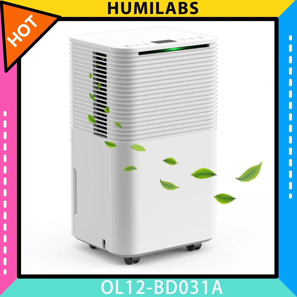 Déshumidificateur 12L/Jour — 3 Modes, Silencieux & Connecté