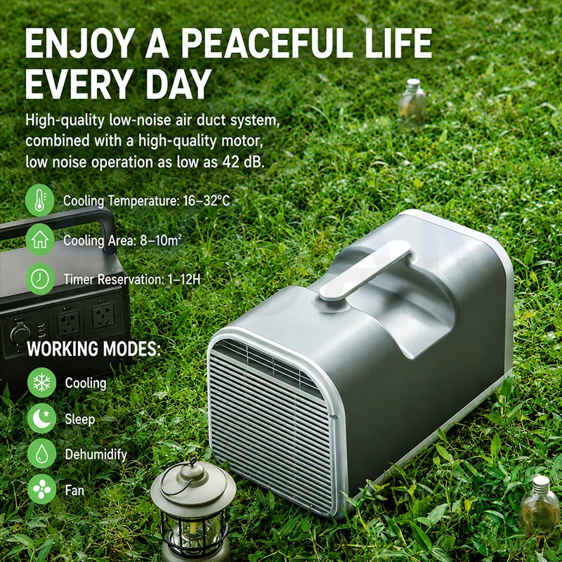 Climatiseur Portable 4500 BTU — Refroidissement Rapide & Silencieux