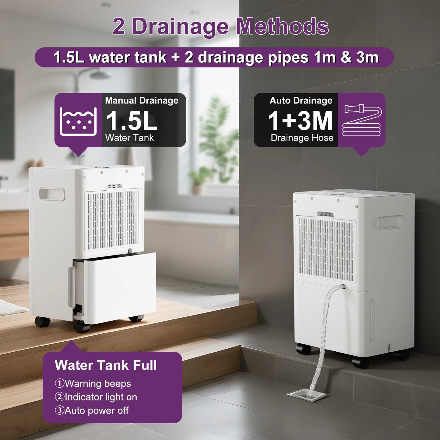 Déshumidificateur 10L/Jour — Compact & Silencieux