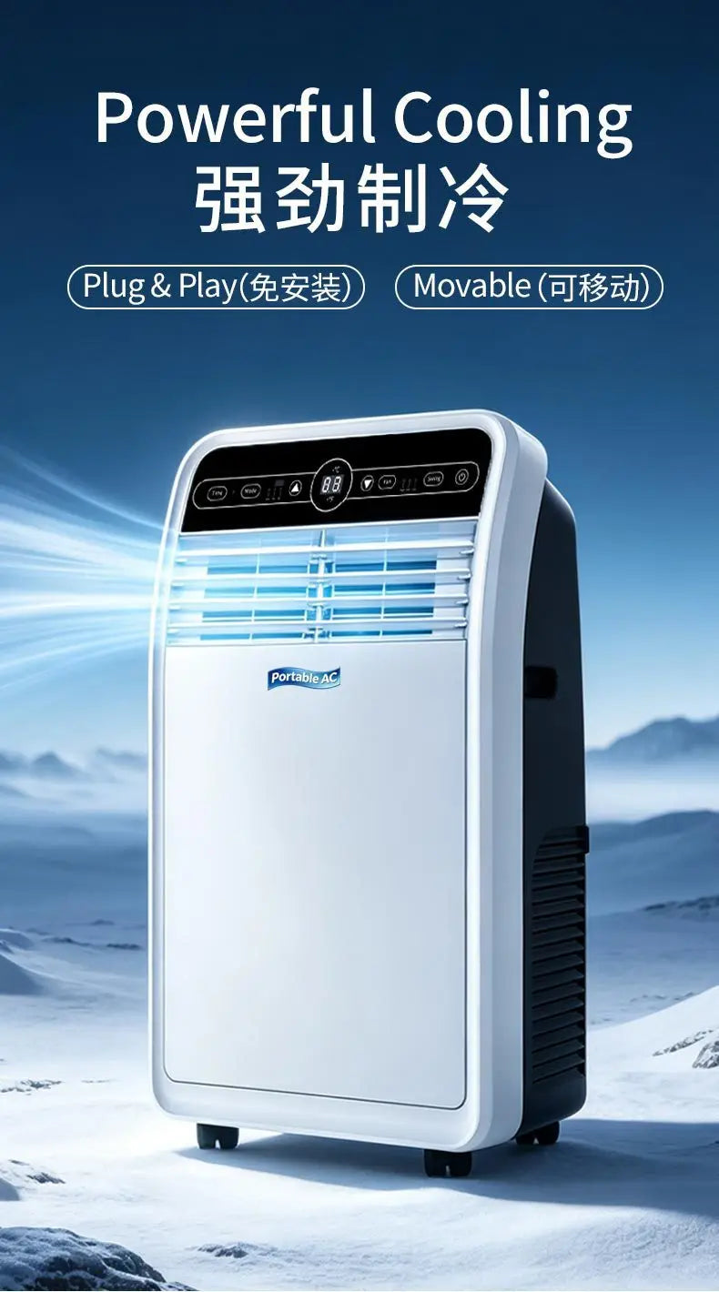 Climatiseur Mobile Tout-en-Un — Sans Unité Extérieure, Installation Libre