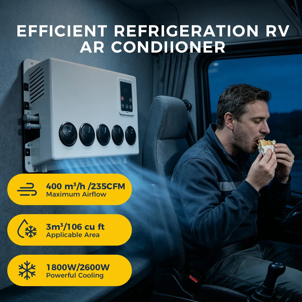 Climatiseur de Parking 12V/24V — Refroidissement Rapide & Économie d'Énergie